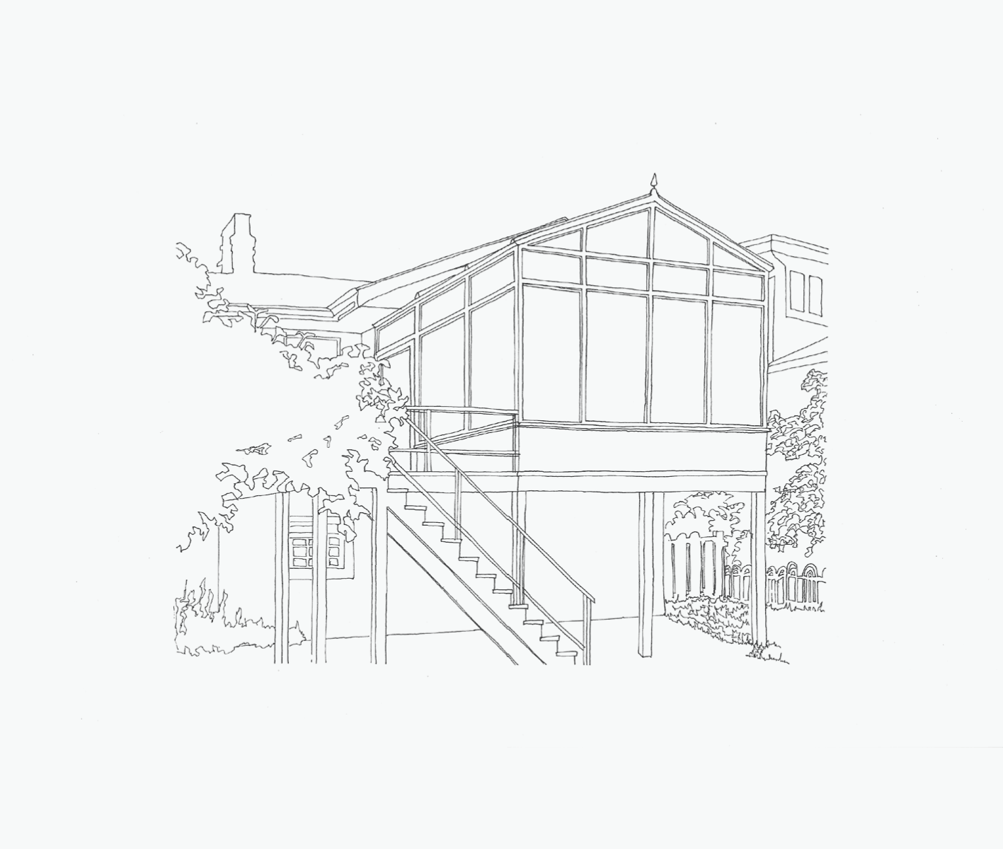 pen illustration of a house