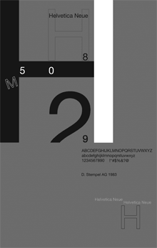 typeface poster for Helvetica Neue